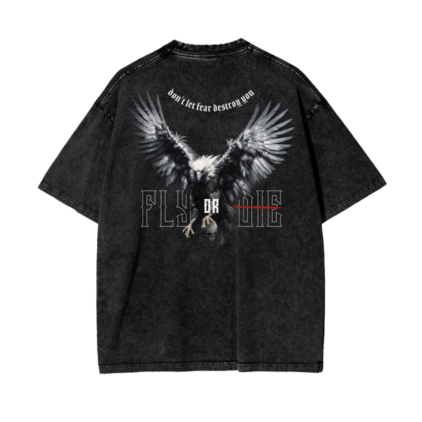 Fly or Die - Acid Wash T-Shirt