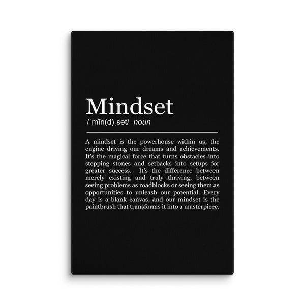 Motivational canvas wall art, Inspirational wall art for home & office, mindset definition