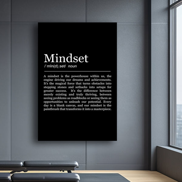 Motivational canvas wall art, Inspirational wall art for home & office, mindset definition