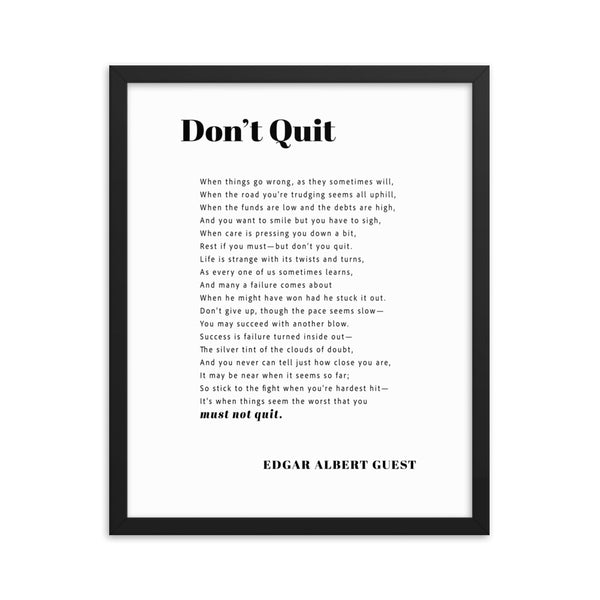 Don't Quit by Edgar Albert Guest
