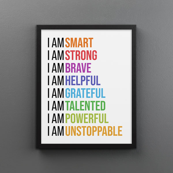 I Am Affirmations (Colorful)