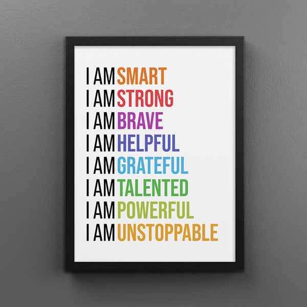 I Am Affirmations (Colorful)
