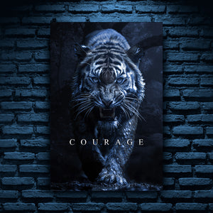 Motivational canvas wall art, Inspirational wall art for home & office, tiger, courage