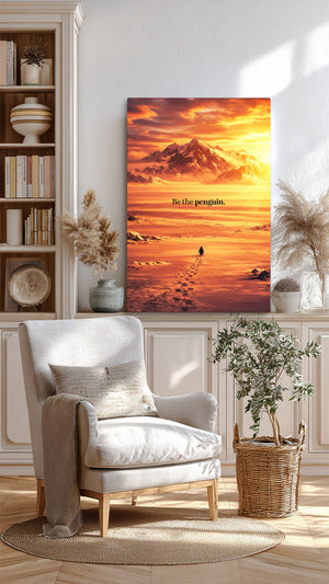Be The Penguin - Motiversity Canvas Wall Art for Luxury Office and Home