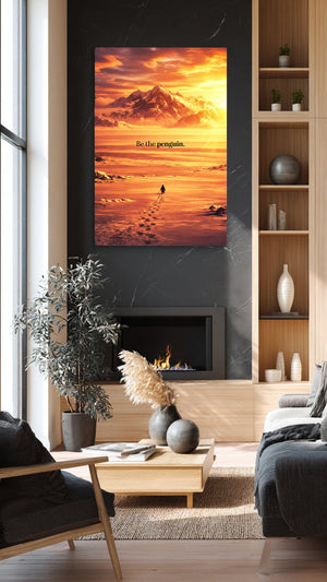Be The Penguin - Motiversity Canvas Wall Art for Luxury Office and Home