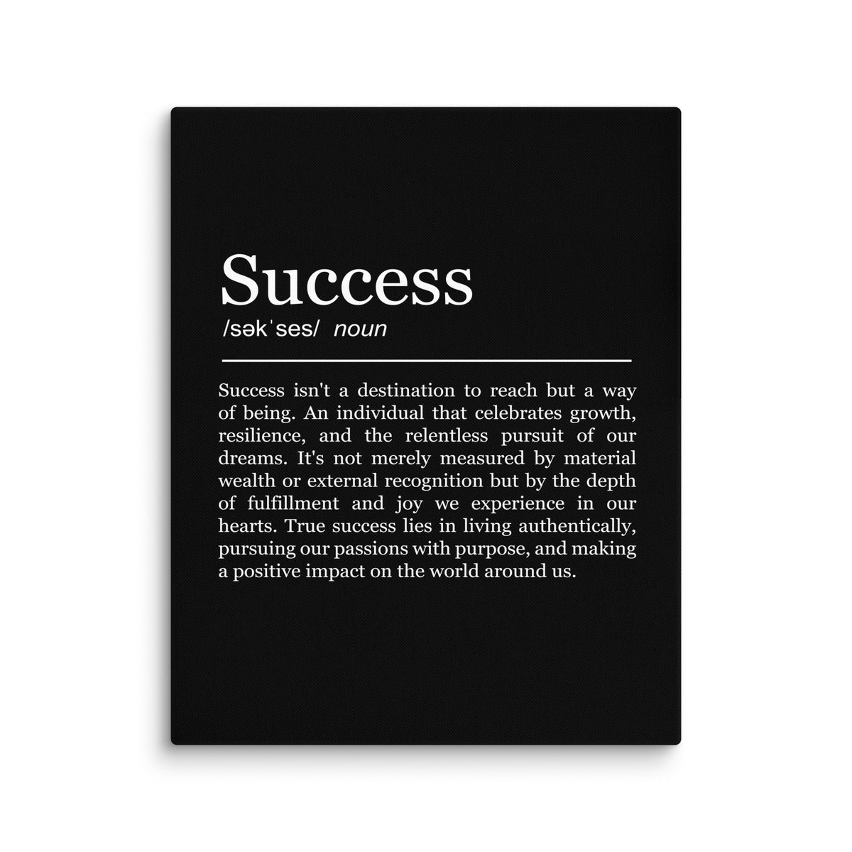 Success - Definition Set | Motivational Canvas Wall Art – Motiversity