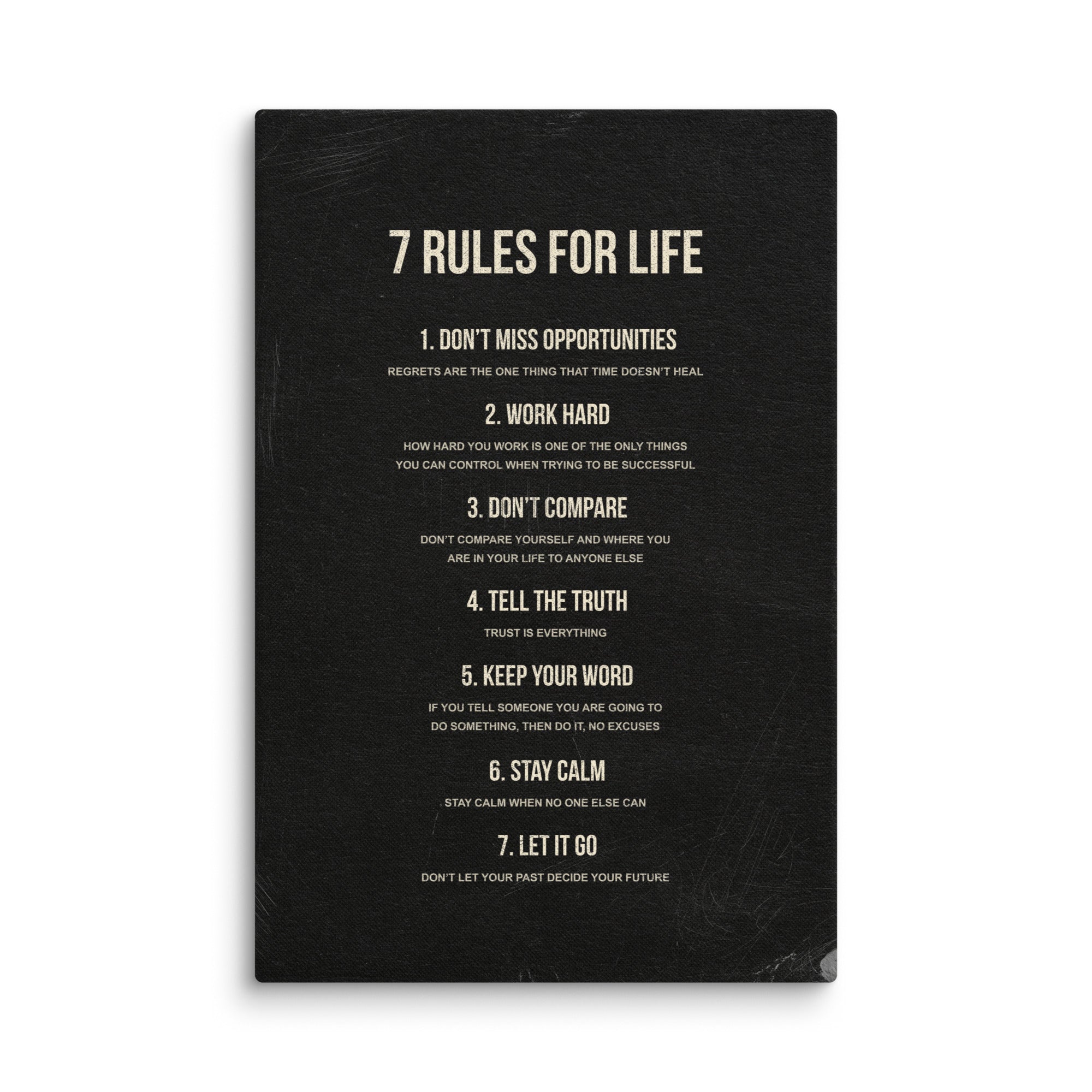 7 Rules For Life | Motivational Canvas Wall Art By Motiversity 7-rules-for-life-motivational-canvas-wall-art-by-motiversity