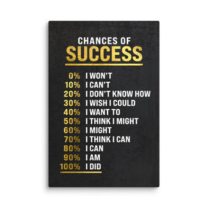 Chances of Success - Motiversity Canvas Wall Art for Luxury Office and Home
