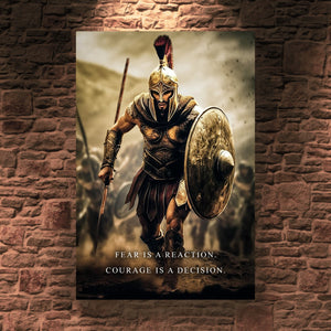 Courage Is A Decision - Motiversity Canvas Wall Art for Luxury Office and Home