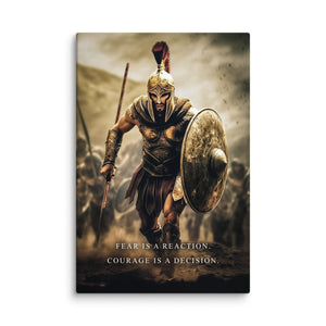 Courage Is A Decision - Motiversity Canvas Wall Art for Luxury Office and Home