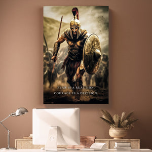Courage Is A Decision - Motiversity Canvas Wall Art for Luxury Office and Home