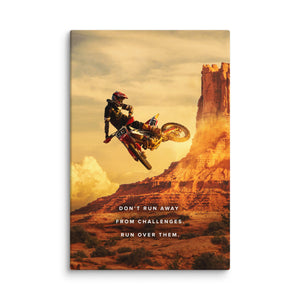 Don't Run Away From Challenges - Motiversity Canvas Wall Art for Luxury Office and Home