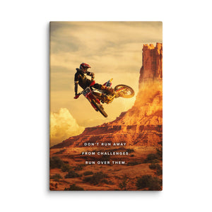 Don't Run Away From Challenges - Motiversity Canvas Wall Art for Luxury Office and Home