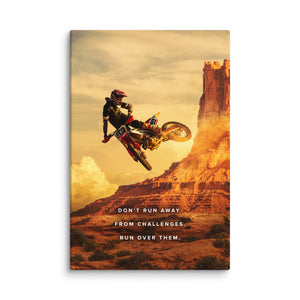 Don't Run Away From Challenges - Motiversity Canvas Wall Art for Luxury Office and Home