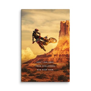 Don't Run Away From Challenges - Motiversity Canvas Wall Art for Luxury Office and Home