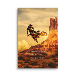Don't Run Away From Challenges - Motiversity Canvas Wall Art for Luxury Office and Home