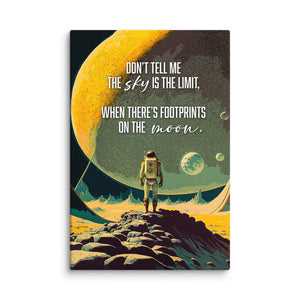 Footsteps On The Moon - Motiversity Canvas Wall Art for Luxury Office and Home