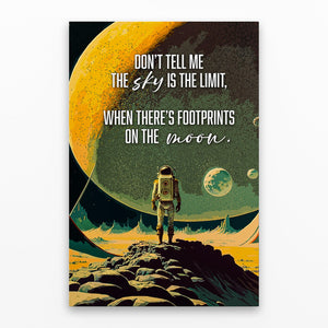 Footsteps On The Moon - Motiversity Canvas Wall Art for Luxury Office and Home