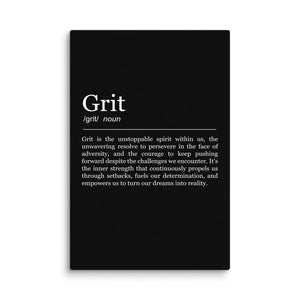 Grit Definition Canvas - Motiversity Canvas Wall Art for Luxury Office and Home