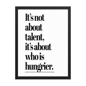 It's Not About Talent - Motiversity Canvas Wall Art for Luxury Office and Home