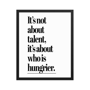 It's Not About Talent - Motiversity Canvas Wall Art for Luxury Office and Home