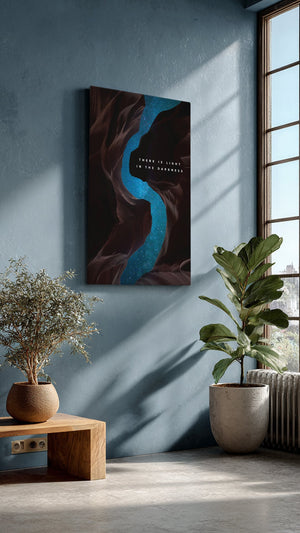 Light In The Darkness - Motiversity Canvas Wall Art for Luxury Office and Home