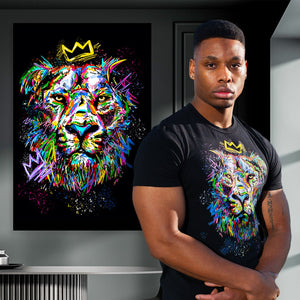 Lion Graffiti - Motiversity Canvas Wall Art for Luxury Office and Home