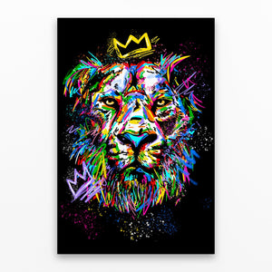 Lion Graffiti - Motiversity Canvas Wall Art for Luxury Office and Home