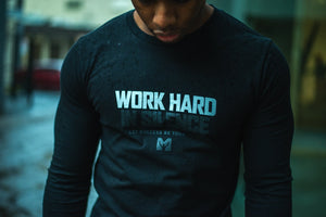 Longsleeve Shirt - Work Hard - Motiversity Canvas Wall Art for Luxury Office and Home