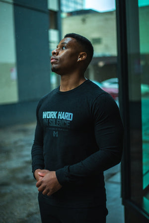 Longsleeve Shirt - Work Hard - Motiversity Canvas Wall Art for Luxury Office and Home