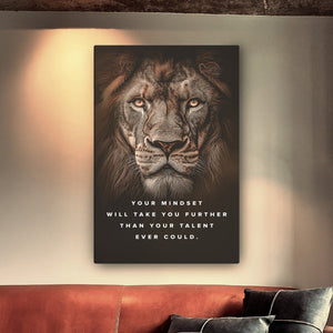 Mindset Beats Talent - Motiversity Canvas Wall Art for Luxury Office and Home