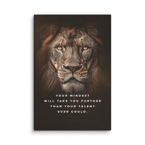 Mindset Beats Talent - Motiversity Canvas Wall Art for Luxury Office and Home