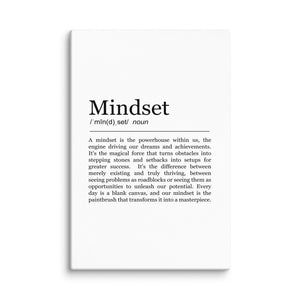 Mindset - Definition Set (White Edition) - Motiversity Canvas Wall Art for Luxury Office and Home