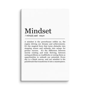 Mindset - Definition Set (White Edition) - Motiversity Canvas Wall Art for Luxury Office and Home