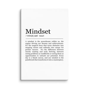 Mindset - Definition Set (White Edition) - Motiversity Canvas Wall Art for Luxury Office and Home