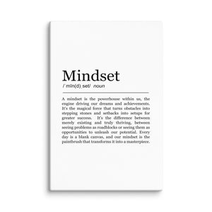 Mindset - Definition Set (White Edition) - Motiversity Canvas Wall Art for Luxury Office and Home