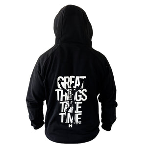 Motiversity Hoodie Limited Release - Great Things Take Time - Motiversity Canvas Wall Art for Luxury Office and Home