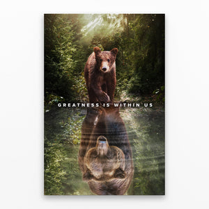 Reflections of Greatness - Motiversity Canvas Wall Art for Luxury Office and Home