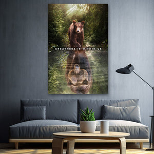 Reflections of Greatness - Motiversity Canvas Wall Art for Luxury Office and Home