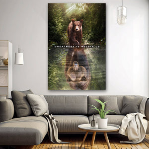 Reflections of Greatness - Motiversity Canvas Wall Art for Luxury Office and Home