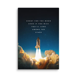 Shoot For The Moon - Motiversity Canvas Wall Art for Luxury Office and Home