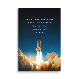 Shoot For The Moon - Motiversity Canvas Wall Art for Luxury Office and Home