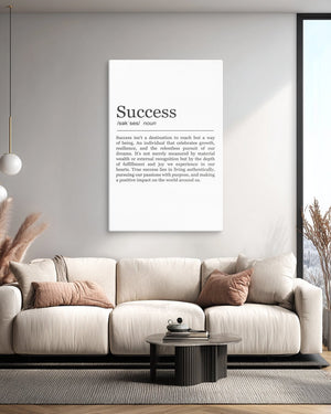 Success - Definition Set (White Edition) - Motiversity Canvas Wall Art for Luxury Office and Home