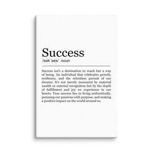 Success - Definition Set (White Edition) - Motiversity Canvas Wall Art for Luxury Office and Home