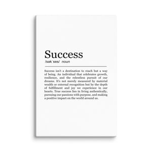 Success - Definition Set (White Edition) - Motiversity Canvas Wall Art for Luxury Office and Home