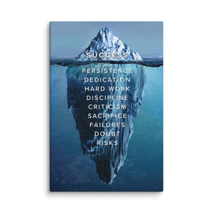 Success Is An Iceberg - Motiversity Canvas Wall Art for Luxury Office and Home