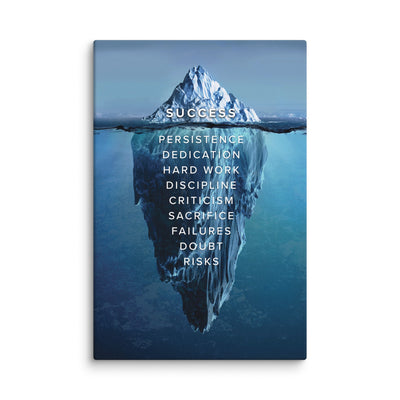Success Is An Iceberg - Motiversity Canvas Wall Art for Luxury Office and Home