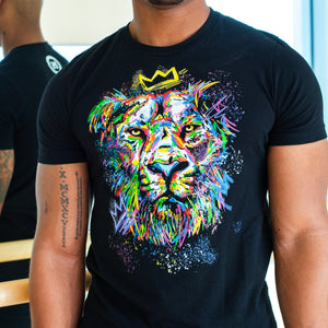 T-Shirt - Lion Graffiti - Motiversity Canvas Wall Art for Luxury Office and Home