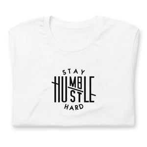 T-Shirt - Stay Humble, Hustle Hard - Motiversity Canvas Wall Art for Luxury Office and Home