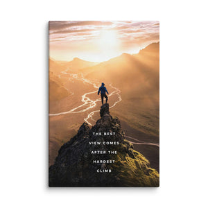 The Hardest Climb - Motiversity Canvas Wall Art for Luxury Office and Home